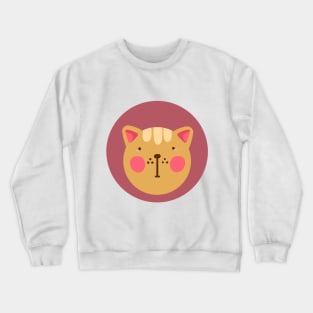 cute silly drawn kitty cat design 1 Crewneck Sweatshirt